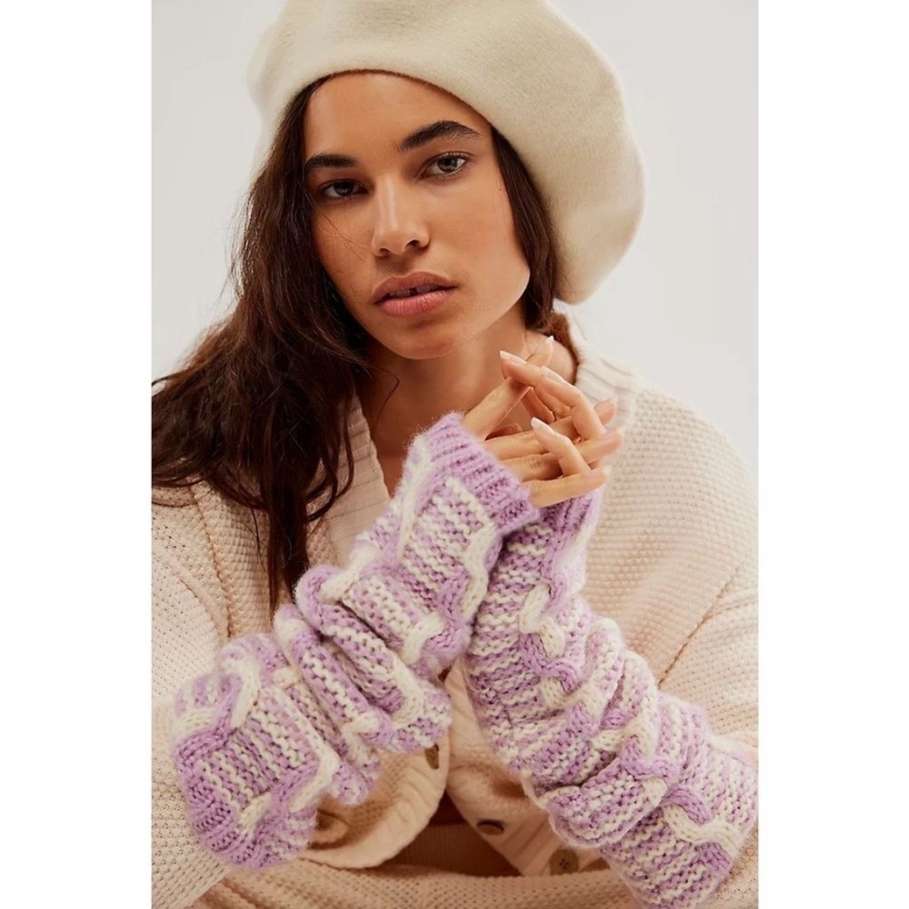Free People Mariella Cable Knit Arm Warmers Size OS